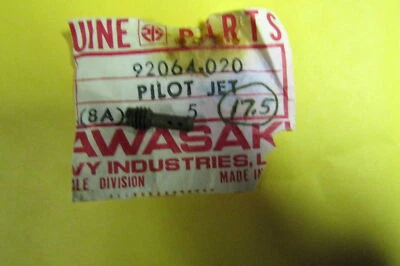 KAWASAKI 88-90 KD80 92-01 KE100 CARB CARBURETOR #17.5 PILOT JET 92064-020 - Image 1 of 2