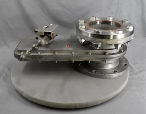 VACUUM RESEARCH CORP 3" MANUAL PNEUMATIC GATE VALVE FREE SHIP - Afbeelding 1 van 14