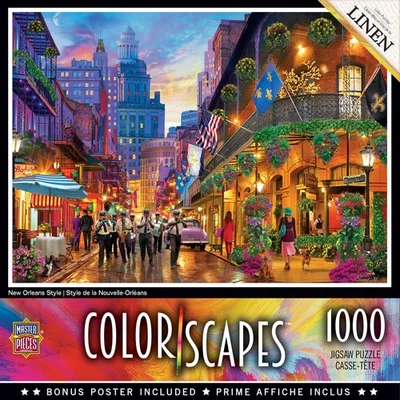 MasterPieces - Colorscapes - New Orleans Style 1000 Piece Jigsaw Puzzle - Image 1 of 4