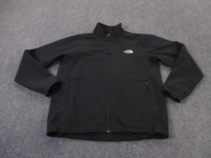 North Face Jacket Mens L Black Fleece Lined Softshell Outdoors Hiking Camping - Picture 1 of 11