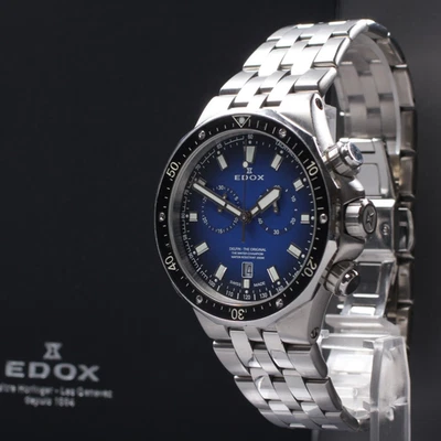 [Exc+5 con CAJA] EDOX Delfin Cronógrafo Buzo 10109 Reloj de Cuarzo para Hombre Hecho en Suiza Foto 1 de 4