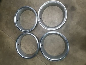 4 GM 70 Chevelle SS Camaro Nova 14 x 7 Super Sport Rally Wheel Trim Rings USED - Picture 1 of 24