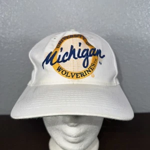 Vintage Michigan Wolverines The Game Snapback Hat Circle Script - Picture 1 of 8