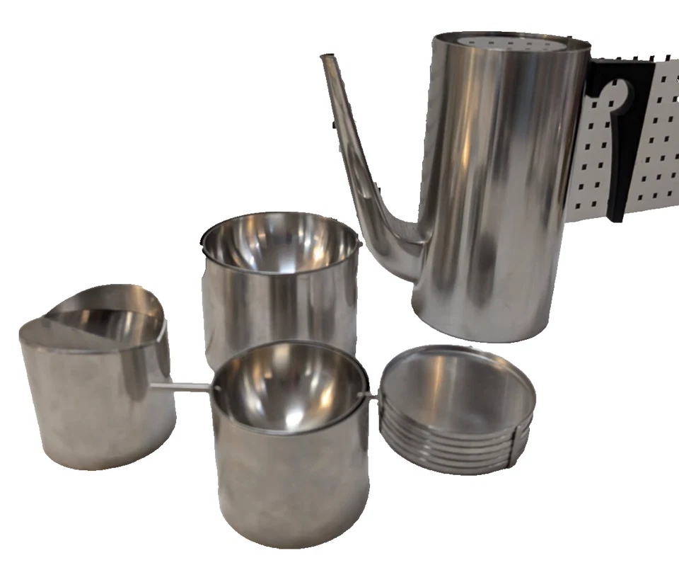 Stelton lotto 1 caffettiera 6 tavolini 3 posacenere Mid-Century moderno vintage - Immagine 1 di 4