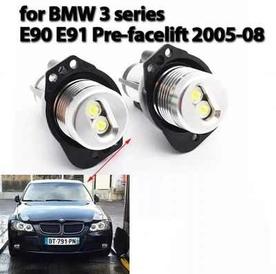 Ampoule LED 20W Angel Eyes blanc xénon BMW Série 3 E90 E91 2005 à 2008 - Photo 1/3