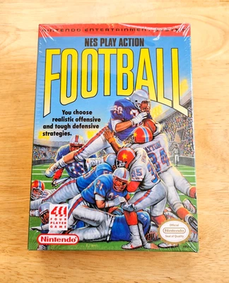 NES - Play Action Football -(塑料仍在使用)完整 H-SEAM 任天堂 NFL 全新带盒 — 第 1/4 张图片