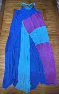 Lane Bryant Color Block Racerback Flowy Maxi A-Line Dress Plus Size 18W - Picture 1 of 9