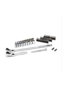 GearWrench 81039 1/4 in. Drive 6-Point SAE/Metric Slim Flex-Head Ratchet Set 55p - Picture 1 of 2