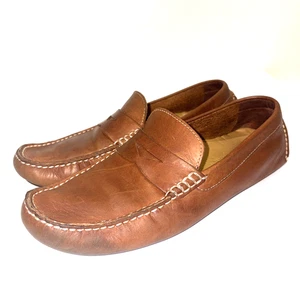 Cole Haan Men's 8M Brown Leather Driving Penny Loafers Moccasins Shoes - Picture 1 of 7
