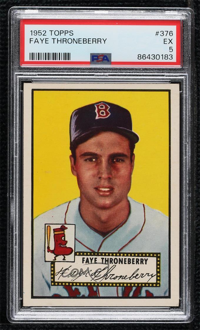 1952 Topps High # Faye Throneberry #376 PSA 5 Rookie RC
