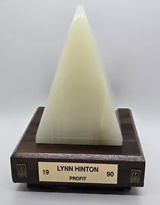 Rare Vintage Memphis TN McDonald’s Employee Profit Marble/Alabaster Trophy Award - Picture 1 of 9