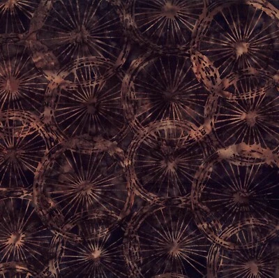 Hoffman - Bali Batiks - Forest Floor - Tree Rings - Cappuccino, Fabric BTY - Image 1 of 4