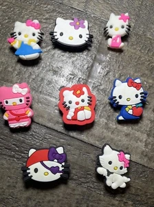 New 8 pcs Cute Hello Kitty Shoe Charms For Croc Shoes - Picture 1 of 1