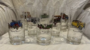 Vintage 70er Jahre Avon Antik Autos Trinkgläser 8er Set mit Box - Bild 1 von 9