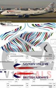 Calcomanías V1 Boeing 747-400 British Airways Waves of the City para kit Revell 1/144  - Imagen 1 de 8