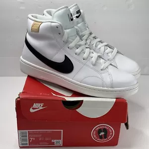 Nike COURT ROYALE 2 MID Basketball Sneakers White Black Onyx CQ9179 100 - Picture 1 of 9