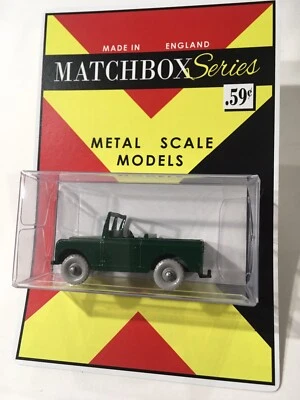 Vintage Lesney Matchbox 12 Custom Land Rover Grey Wheels Blister Pack. - Image 1 of 4
