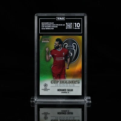 2020 Stadium Club Chrome Cup Holder's Honour Gold Refractor Mohamed Salah TAG 10 - Image 1 of 3