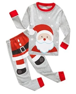  Boys Girls Pajamas Toddler Kids Pjs Sets Cotton Chirldren Clothes 3 Santa - Picture 1 of 8