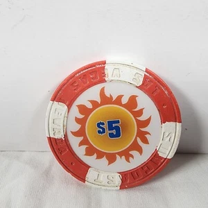 Sun Coast Casino $5 Poker Chip Las Vegas Nevada - Picture 1 of 2