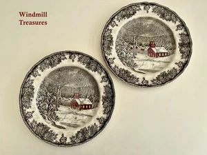 2 JOHNSON BROTHERS FREUNDLICHES DORF DAS SCHULHAUS SPEISETELLER 10" - FAB - Bild 1 von 8