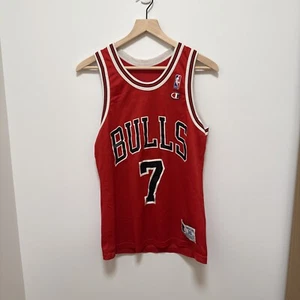Vintage 90s Champion Chicago Bulls Toni Kukoc Jersey Size 36 NBA Michael Jordan - Picture 1 of 5