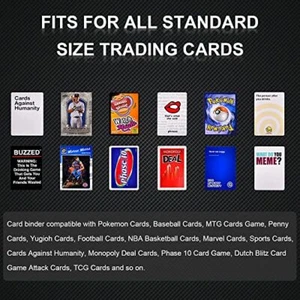 JHkim Trading Card Binder 9-Pocket, Waterproof Card Holder Album Hold Up to 540