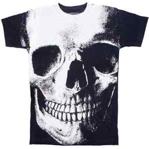 T-shirt graphique homme Skull SM horreur gothique mort sombre Halloween cadeau macabre