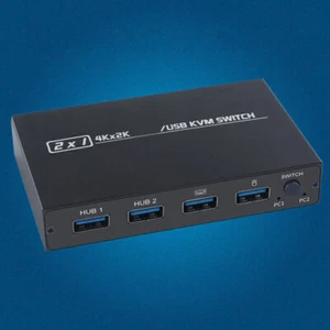 4K USB HDMI-kompatibler KVM Switch Box Switcher Splitter für 2 PC Sharing Mouse - Bild 1 von 7