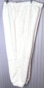 Arizona Jean Co Womens JOGGERS XXXL Ivory Sherpa Fleece Lounge Pant COZY NEW $44 - Picture 1 of 9