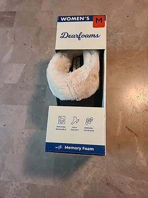 Dearfoams Ladies' Size Medium (7/8) Memory Foam Slippers, Black  - Image 1 of 3