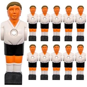 11 Tischkicker Figuren 13mm - Deutschland Weiß Schwarz - Tisch Fussball Kicker - Bild 1 von 9