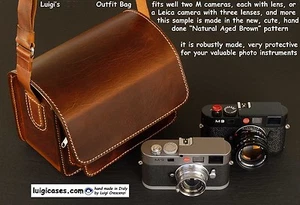 LUIGI's OUTFIT BAG for LEICA M,NIKON,CANON,FUJI,NOW,ADJUSTABLE INNER SEPARATOR ! - Picture 1 of 7