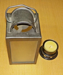 Antique Hanging Candle Lantern With Clear Glass Panels - Picture 1 of 5