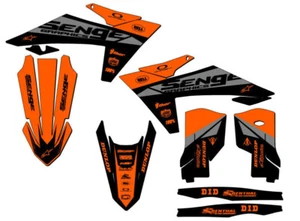 2023-2024 XC BINARY Orange Senge Graphics Kit Compatible with KTM - Picture 1 of 10
