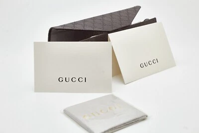 Original marrone custodia per occhiali GUCCI SET Medium (Bag,Paper, Panno)👓