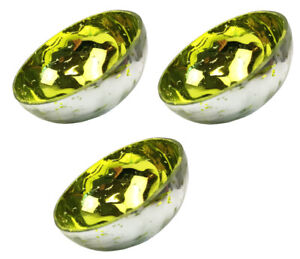 Glas Schwimmschale rund grün, D: 7,5 cm (3er Set) - Schwimmkerzen, Tischdeko