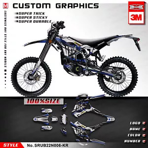 Kungfu Graphics Custom Stickers Full Wrap Kit for Sur Ron Ultra Bee Surron Grey - Foto 1 di 60