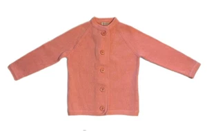 Vintage Roman Stripe Pink Button-Down Wool & Mohair Cardigan - XS Original Bag - Picture 1 of 11