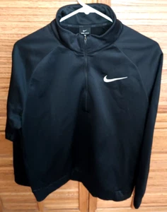 Nike Dri Fit Hombres Grande Pullover Sudadera 1/4 Cremallera Negra Manga Larga Camisa Prenda para el torso - Imagen 1 de 5