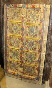 Antique Door Panels, Original Patina Floral, Outdoor Garden Sanctuary Teak Doors