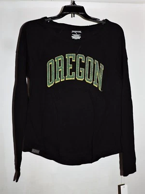 NEW Oregon Ducks Women's Long Sleeve Shirt Black Size Small   - Image 1 of 2