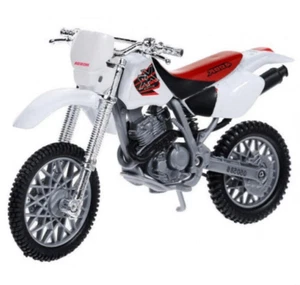 Modelo de motocicleta Honda XR400R blanco/rojo, escala Motormax 1:18 - Imagen 1 de 8
