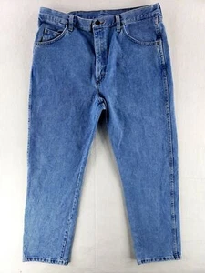 Vintage Rustler 38x32 (Actual 36x31) Jeans Heavy Denim Stone Wash Work Regular - Picture 1 of 6