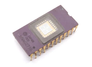 Hitachi HN462716 Gold DIP-24 UV EPROM 2Kx8bit 16Kbit 25V Vintage IC Grey Ceramic - Picture 1 of 1