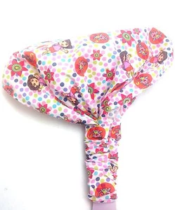 Dora Boots the Explorer Girls Bonnet Hat White Little Pink Polka Dot Red Flower - Picture 1 of 3