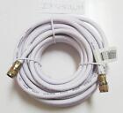 Steren 208-430WH, 25' White F-F RG6/U Weatherproof Patch Cable, UL, 75 Ohm, NEW!