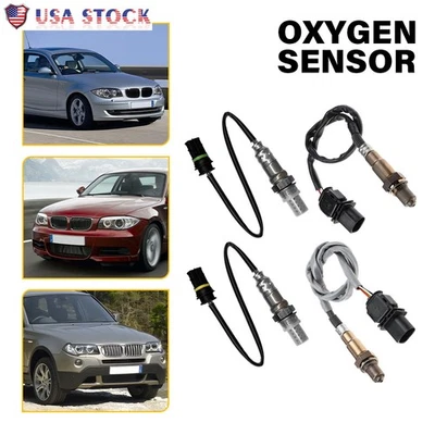 Sensores de oxígeno O2 aguas arriba y aguas abajo 4 piezas aptos para BMW 128I 135I 325XI 528I X3 X5 Z4 Foto 1 de 4