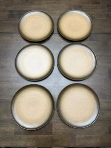 Lot of 6 Vintage Heath Ceramics 10.5" Dinner Plates Brown - Picture 1 of 24
