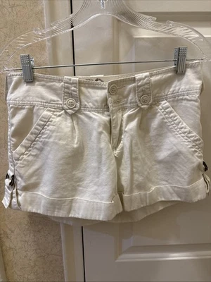 Roxy Juniors Shorts- Off white with buckles and Back Pocket--Size 5 - Image 1 of 4